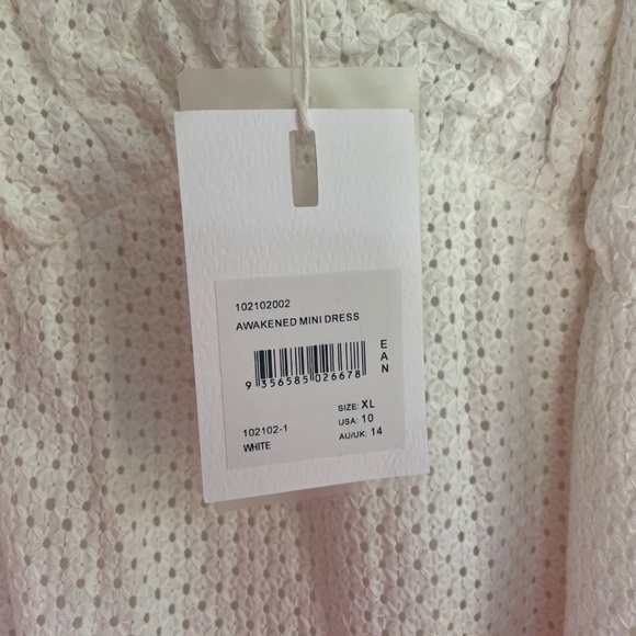 White Spaghetti Strap Summer Dress - C/MEO Collective Awakened Mini Dress - Picture 4 of 7